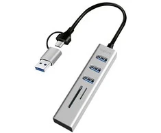 LogiLink Hub 3xusb3.0 su atminties kortelių skaitytuvu pamięci