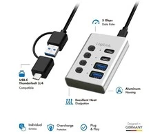LogiLink Hub 4xusb3.2 gen1 su przełącznikiem on/off
