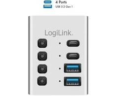 LogiLink Hub 4xusb3.2 gen1 su przełącznikiem on/off