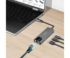 LogiLink Hub usb 3.2 gen 1,3port y, su 2.5g gigabit ethernet