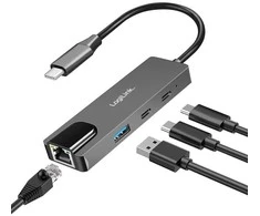 Šakotuvas LogiLink Hub usb 3.2 gen 1,3port y, su 2.5g gigabit ethernet