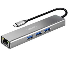 LogiLink Hub usb3.2 3xusb-a, 1x rj45 gigabit ethernet