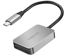 Skaitytuvas LogiLink LogiLink USB 3.0 Dual-Kartenleser USB-C/SD/Micro SD alu