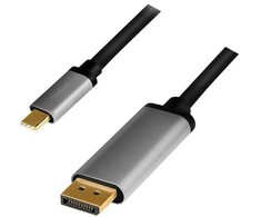 LogiLink Usb-c į dp laidas, 4k 60hz aliuminio 1,8m