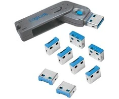 LogiLink USBx8 prievado užraktas su raktu