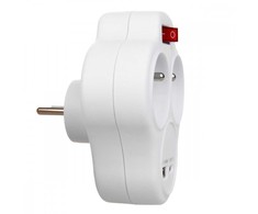Gniazdko „Maclean“ maitinimo lizdas, 2 lizdų skirstytuvas su USB A/C 2.4A, E tipo, 2x16A, MCE336 E