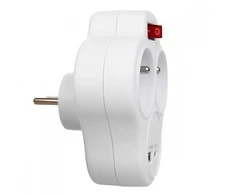 Gniazdko „Maclean“ maitinimo lizdas, 2 lizdų skirstytuvas su USB A/C 2.4A, E tipo, 2x16A, MCE336 E