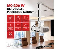 Laikiklis / wieszak do projektora universalus Maclean, balta, do 20kg, MC-206 W