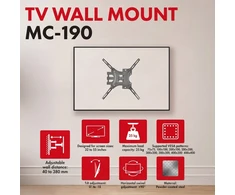Maclean laikiklis / pakaba TV 32-55'' laikiklis / pakaba TV maclean, max VESA 400x400, 32-55", iki 25 kg, juoda, reguliuojamas pasvirimas