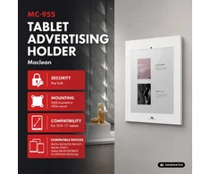 Laikiklis reklamowy do tabletu Maclean, su blokadą. 10.9"-11", iPad Air/ Pro, Samsung Tab A&amp;S Series, 220x323x22mm, MC-955 W