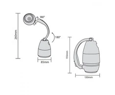 Lampa „Maclean“ 3 viename LED lempa, stovyklavimo, stalo, žibintuvėlis, 1 W, 60–200 lm, šaltai balta 6000 K, maitinama 3 x AA 1,5 V baterijomis, MCE294