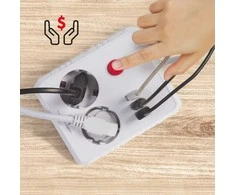 „Maclean“ maitinimo lizdas, ilgintuvas, 2 lizdai + 3xUSB, 110-240V AC 50/60Hz, 2.1A max 2500W, 3 m, baltas, MCE388 W