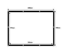 Maclean Projektoriaus ekranas, 120", 240x180cm, 25mm 4:3 border, tension hooks, MC-169