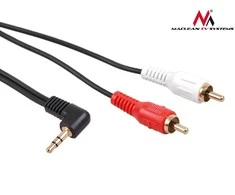 MACLEAN MCTV-824 Maclean MCTV-824 Jack Angled 90 to 2 RCA kabelis 1m juodas