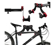 Bicycle Maclean MC-449 plieno dviračio sieninis laikiklis, didžiausia apkrova 30 kg sieninė dviračių kabykla