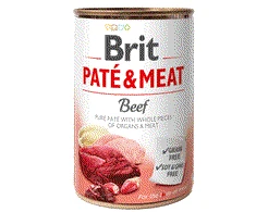 BRIT Paté &amp; Meat su jautiena - šlapias šunų maistas - 800g