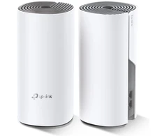 Maršrutizatorius Tp-link deco e4 (2-pack) dual-band (2.4 ghz/5 ghz) wi-fi 5 (802.11ac) balta, pilka wewnętrzny