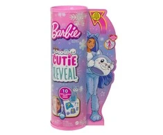 Mattel Barbės „Cutie Reveal“ minkštutėlis haskės siurprizų rinkinys, žiemos spindesio serija