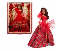 Mattel Lėlė Barbie Signature 2024 Holiday su languota suknele