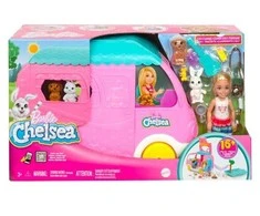 Barbie Barbės kemperis „Chelsea Mini Doll“ + Gyvūnų aksesuarai HNH90 ZA5091