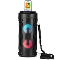 Media-Tech Garsiakalbis partybox keg bt mt3165 v2.0 karaoke/bluetooth 5.0+edr/fm/mp3/microsd/usb/equalizer/aux/jack 6.3/pilot/dirželis/usb-c/led/rms 40w/pmpo 1000w