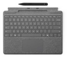 „Microsoft“ klaviatūra, skirta „Surface Pro“ su plonu rašikliu (platina)
