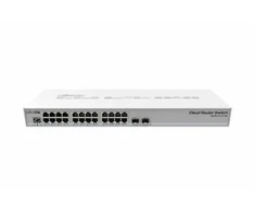 Šakotuvas „Mikrotik CRS326-24g-2s+rm“ valdomas tinklo jungtis, l2 gigabitinis eternetas (10/100/1000), pilkas