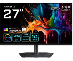 Žaidimų monitorius Gigabyte MO27Q3, 27" QHD (2560x1440) QD-OLED, 360Hz, 0.03ms, HDR True Black 400, USB-C, KVM