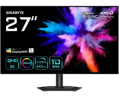 Žaidimų monitorius Gigabyte GO27Q24G, 27" QHD (2560x1440) OLED, 240Hz, 0.03ms, HDR True Black 400, FreeSync Premium