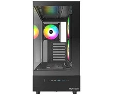 Montech XR Midi-Tower, Tempered Glass - juodas