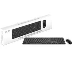 MSI | FORGE K210 | Klaviatūros ir pelės rinkinys | Wireless | su pele | US | Scissor | Juodas
