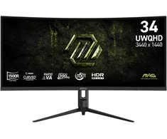 MSI Monitorius 34 cale mag 342cqrf e20 uwqhd/curved/200hz/juoda