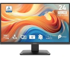 MSI Monitorius pro mp241 e14v 23.8 cala/ led/fhd/flat/144hz/juoda