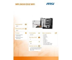 Pagrindinė plokštė MSI | MPG B650I EDGE WIFI | Procesorių šeima AMD | Procesoriaus lizdas AM5 | DDR5 DIMM | Atminties lizdai 2 | Palaikomos standžiojo disko sąsajos SATA, M.2 | SATA jungčių skaičius 4 | Lustų rinkinys AMD B650 | Mini-ITX