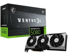 Vaizdo plokštė MSI GeForce RTX™ 5080 16G VENTUS 3X OC | juodos spalvos