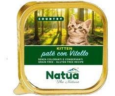 NA2 NATUA Country Kitten Veal – šlapias kačių maistas – 100g