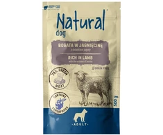NATURAL ėriena su mėlynėmis - šlapias šunų maistas - 500g