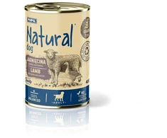 NATURAL ėriena su žąsa ir morkomis - šlapias šunų maistas - 400g