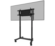 Laikiklis „NEOMOUNTS MOVE LIFT XL“ MOTORIZUOTAS MOBILUSIS STOVAS SU SANDĖLIAVIMO DĖŽE, 10 CM, RATUKAI, GRINDYS – VESA MAX 1200X600
