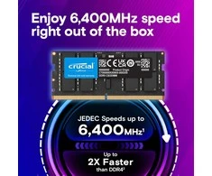 Nešiojamo kompiuterio atmintis Crucial Atmintis do notebooka ddr5 csodimm 24gb (1*24gb)/6400 cl52