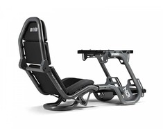 Next Level Racing F-GT Pro Formula ir GT lenktynių simuliatoriaus kabina pilka