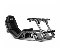 Next Level Racing F-GT Pro Formula ir GT lenktynių simuliatoriaus kabina pilka