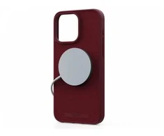 Njord Suede MagSafe dėklas jūsų Apple iPhone 15 Pro Max, red