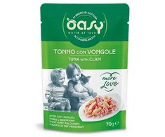 Maisto produktai - Oasy More Love Tuna with Clam Wet Food 70g Gluten-Free