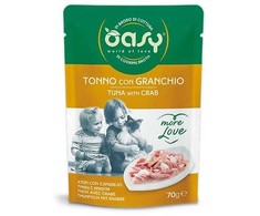 Maisto produktai - Oasy More Love Tuna with Crab Wet Food 70g