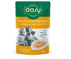 Maisto produktai - Oasy More Love Vištiena su Saldžiosiomis Bulvėmis Šlapias Maistas 70g
