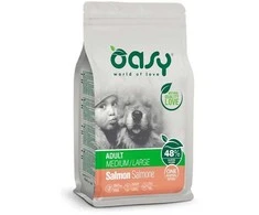 Šunų maistas - Oasy One Animal Protein Adult Medium/Large lašiša 27% Protein 12kg