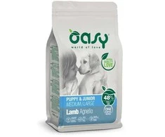 Šunų maistas - Oasy One Animal Protein Puppy &amp; Junior ėriena 12kg