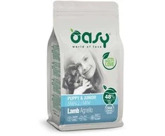 Šunų maistas - Oasy One Animal Protein Puppy &amp; Junior Small/Mini ėriena 2.5kg