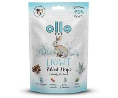 OLLO Air-Dried Light Rabbit strips – skanėstas šuniui – 80g